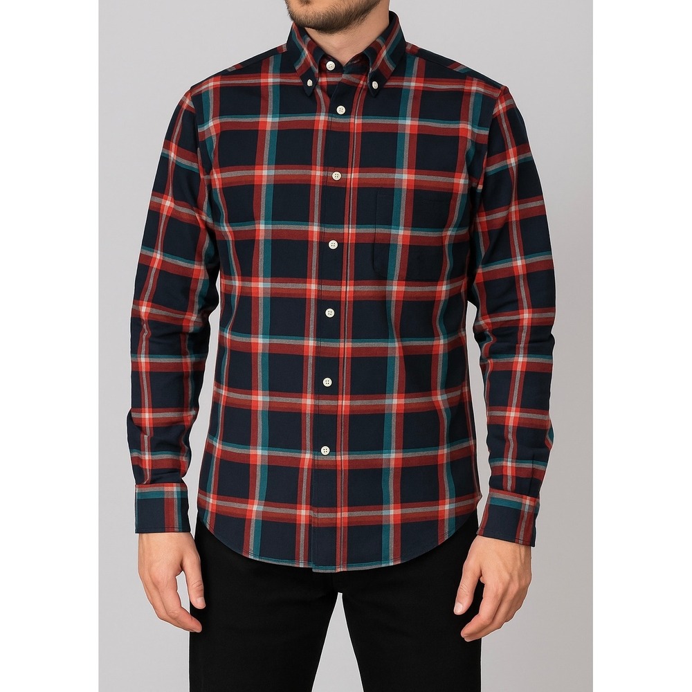 NWT Goodfellow & Co Mens Plaid Button Down Shirt - Size‎ MED Long Sleeve